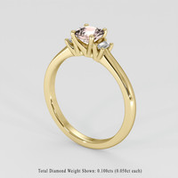 0.60 Ct. Padparadscha Sapphire Ring, 14K Yellow Gold 2