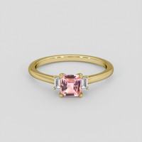 1.05 Ct. Padparadscha Sapphire Ring, 14K Yellow Gold 1