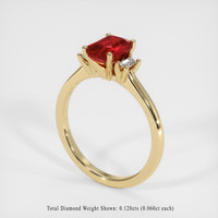 1.61 Ct. Ruby Ring, 14K Yellow Gold 2