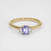0.57 Ct. Purple Sapphire Ring, 14K Yellow Gold 1