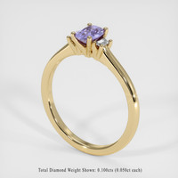 0.57 Ct. Purple Sapphire Ring, 14K Yellow Gold 2