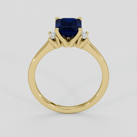 2.08 Ct. Blue Sapphire Ring, 14K Yellow Gold 3