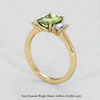1.79 Ct. Green Sapphire Ring, 14K Yellow Gold 2