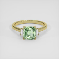 2.00 Ct. Green Sapphire Ring, 14K Yellow Gold 1