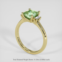 2.00 Ct. Green Sapphire Ring, 14K Yellow Gold 2
