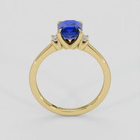 2.06 Ct. Blue Sapphire Ring, 14K Yellow Gold 3