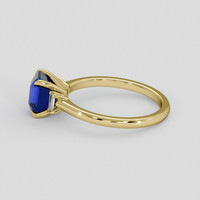 2.06 Ct. Blue Sapphire Ring, 14K Yellow Gold 4