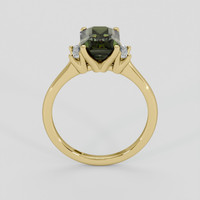 2.57 Ct. Green Sapphire Ring, 14K Yellow Gold 3
