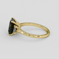 2.57 Ct. Green Sapphire Ring, 14K Yellow Gold 4