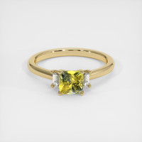 1.10 Ct. Bi Color Sapphire Ring, 14K Yellow Gold 1