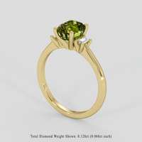 1.94 Ct. Yellowish Green Sapphire Ring, 14K Yellow Gold 2