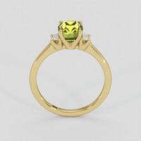 1.94 Ct. Yellowish Green Sapphire Ring, 14K Yellow Gold 3