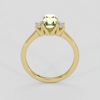 1.31 Ct. Yellowish Green Sapphire Ring, 14K Yellow Gold 3