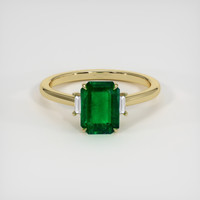 2.37 Ct. Emerald Ring, 18K Yellow Gold 1