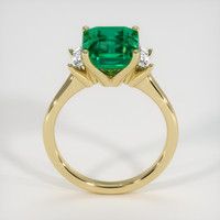 3.10 Ct. Emerald Ring, 18K Yellow Gold 3