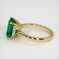 3.10 Ct. Emerald Ring, 18K Yellow Gold 4