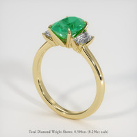 1.67 Ct. Emerald Ring, 18K Yellow Gold 2