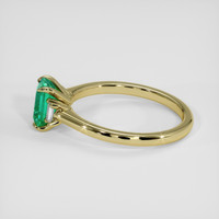 1.08 Ct. Emerald Ring, 18K Yellow Gold 4
