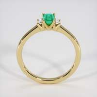 0.39 Ct. Emerald Ring, 18K Yellow Gold 3