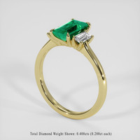 1.18 Ct. Emerald Ring, 18K Yellow Gold 2