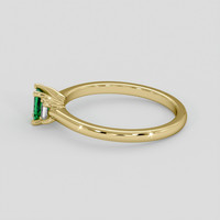 0.20 Ct. Emerald Ring, 18K Yellow Gold 4