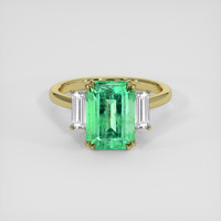 3.50 Ct. Emerald Ring, 18K Yellow Gold 1