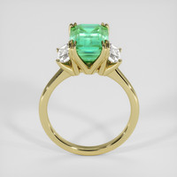 3.50 Ct. Emerald Ring, 18K Yellow Gold 3