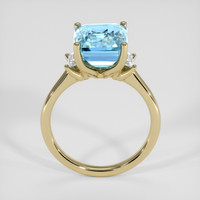 5.04 Ct. Blue Aquamarine Ring, 18K Yellow Gold 3