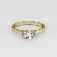 0.60 Ct. Padparadscha Sapphire Ring, 18K Yellow Gold 1