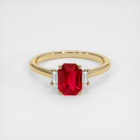 1.61 Ct. Ruby Ring, 18K Yellow Gold 1