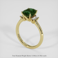 4.50 Ct. Green Sapphire Ring, 18K Yellow Gold 2