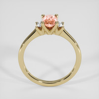 0.87 Ct. Padparadscha Sapphire Ring, 18K Yellow Gold 3