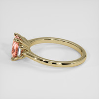 0.87 Ct. Padparadscha Sapphire Ring, 18K Yellow Gold 4