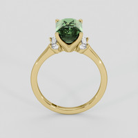3.55 Ct. Green Sapphire Ring, 18K Yellow Gold 3