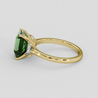 3.55 Ct. Green Sapphire Ring, 18K Yellow Gold 4
