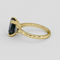 3.02 Ct. Green Sapphire Ring, 18K Yellow Gold 4