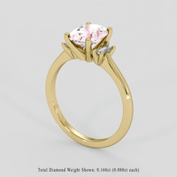 2.13 Ct. Pink Sapphire Ring, 18K Yellow Gold 2