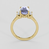 3.02 Ct. Purple Sapphire Ring, 18K Yellow Gold 3
