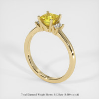 1.10 Ct. Bi Color Sapphire Ring, 18K Yellow Gold 2