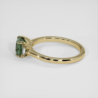 1.27 Ct. Bluish Green Sapphire Ring, 18K Yellow Gold 4