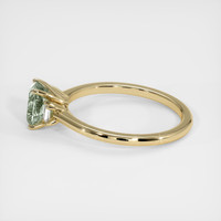 1.12 Ct. Green Sapphire Ring, 18K Yellow Gold 4