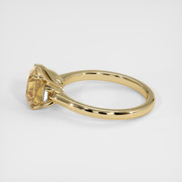 2.09 Ct. Orangish Yellow Sapphire Ring, 18K Yellow Gold 4