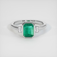 1.64 Ct. Emerald Ring, Platinum 950 1