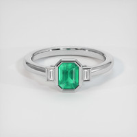 0.58 Ct. Emerald Ring, Platinum 950 1