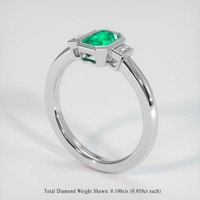 0.58 Ct. Emerald Ring, Platinum 950 2