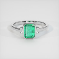 1.34 Ct. Emerald Ring, Platinum 950 1