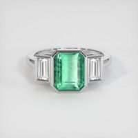 2.35 Ct. Emerald Ring, Platinum 950 1