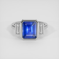 3.30 Ct. Blue Sapphire Ring, Platinum 950 1