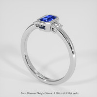 0.54 Ct. Blue Sapphire Ring, Platinum 950 2
