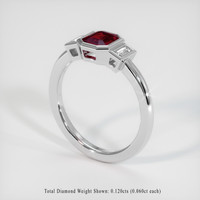 1.03 Ct. Ruby Ring, Platinum 950 2